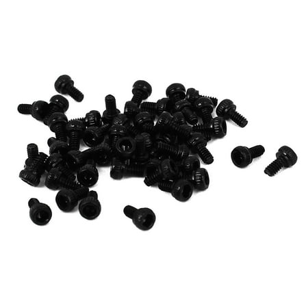 

M1.6 x 3mm Alloy Steel Hex Bolt Socket Head Cap Machine Screws Black 50 Pcs