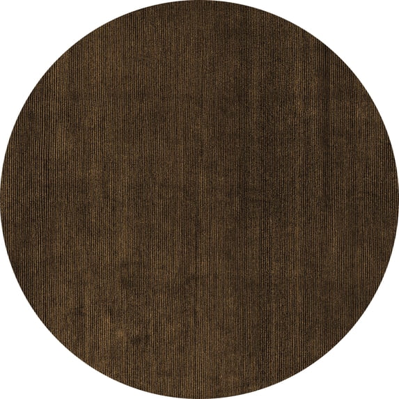 Ahgly Company Indoor Round Abstract Brown Modern Area Rugs, 4' Round