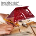 thumbnail image 4 of Layout Ruler Gauge Woodworking Tool Woodworking Square Size Measure Ruler Aluminum Alloy 3D Mitre 45 90 Degree Angle Measuring Tool For woodwoker, 4 of 9