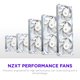 thumbnail image 2 of Ventiladores para gabinete PC NZXT F240X 2x120 mm PWM RGB blancos, 2 of 9