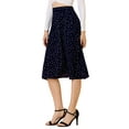 thumbnail image 4 of Unique Bargains Jupe Midi Évasée en Chiffon sous le Genou avec Ceinture, 4 of 7