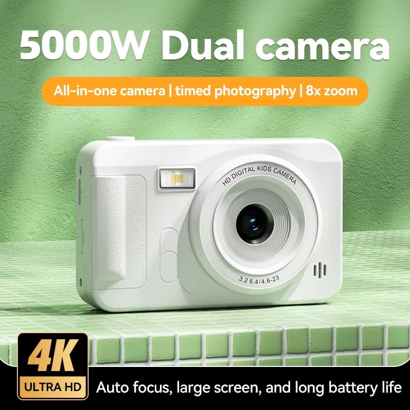 40MP 1080P Digital Camera with Wrist Strap – 8X Zoom, Anti-Shake, 4K HD, Auto Focus, 64GB Memory Card Support, Perfect for Beginners & Selfies