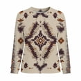 thumbnail image 4 of TaTaai Women Fashion Retro Western Graphic Print Round Neck Regular Shoulder Long Sleeve Sweatshirt Casual Loose Soft Top for Daily Streetwear Office Spring Winter Gift, 4 of 4