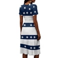 thumbnail image 5 of American Flag Dress for Women Independence Day Dress A Line Short Sleeve Summer Party Vacation Dresses, 5 of 5
