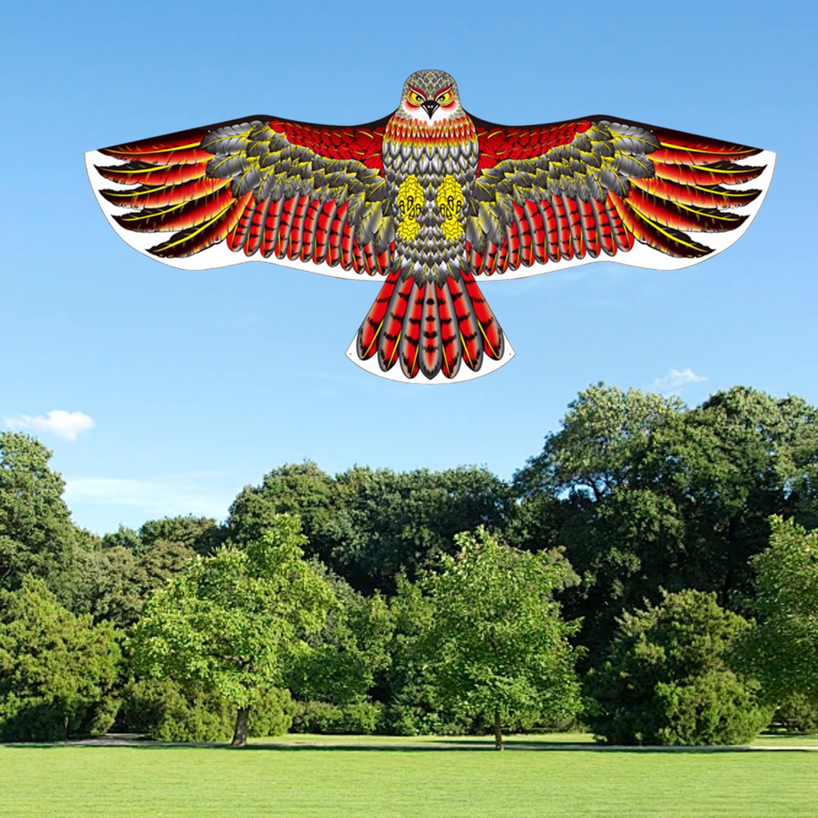 LeeQinersw 65" Eagle Flying Kite, Adults Kids Play Toy, Outdoor Activities Park Family Game Red