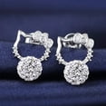 thumbnail image 4 of Sanrio-pendientes de plata con perlas para niñas, aretes de dibujos animados, regalo de Navidad, cumpleaños, Día de San Valentín, HelloKitty, 4 of 4