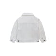 thumbnail image 2 of famuka Little Boy Girl White Denim Jacket Unisex Baby Button Down Jeans Coats Cowboy Outerwear, 2 of 10