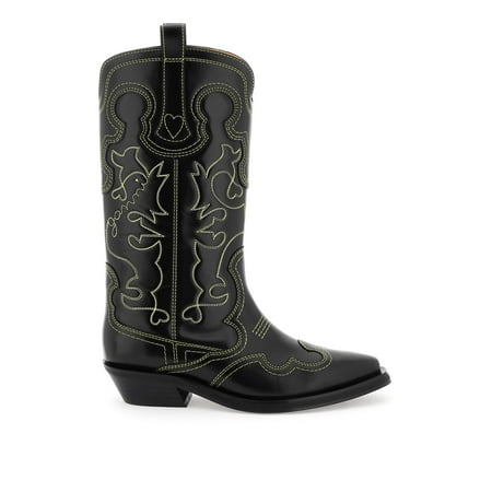 

Ganni Embroidered Western Boots Women