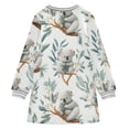 thumbnail image 6 of Girls' long-sleeved dress Koala Girls' A-line dress with ribbed cuffs Soft and comfortable, 6 of 6