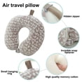thumbnail image 3 of Almohada en forma de U del viaje del avión de la almohada del cuello de la almohada del algodón de la memoria nueva, 3 of 5