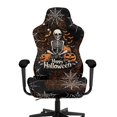 thumbnail image 2 of HELLHERO Spiderweb Skeleton Halloween Gaming Chair Covers Slipcover Set with Armrest Covers, Set of 4 Soft Stretch Computer Chair Seat Slipcovers with Armrest Slipcovers for Game Office, 2 of 10