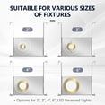 thumbnail image 6 of 20 Pack New Construction Mounting Plate with Symmetric Round Hole 2-3-4-6 Inch LED Recessed Lighting Kits, Compatibility Upgrade, Extendable Hanger Bars, Shallow Recessed Lighting Housing, 6 of 6