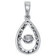 thumbnail image 3 of 10K White Gold Dancing Diamond Center Teardrop Pendant Ladies Charm 0.33 Ct., 3 of 6