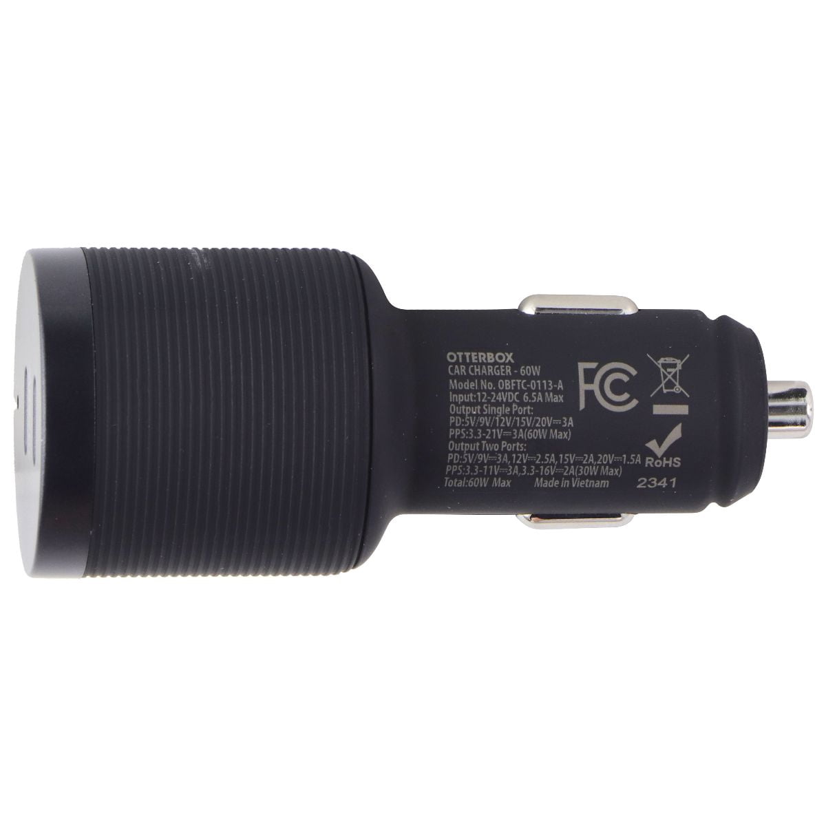 OtterBox (60W) Premium Pro Dual Port USB-C Fast Charge Car Charger - Black