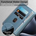 thumbnail image 3 of JETech Wallet Case for iPhone 15 Pro Max 6.7-Inch, Shockproof PU Leather Magnetic Flip Cover with Card Holder, Stand Feature and Full Camera Protection (Blue Titanium), 3 of 6