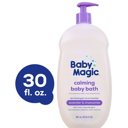 Baby Magic Tear-Free Lavender and Chamomile Calming Baby Bath, Hypoallergenic, 30 oz