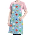 thumbnail image 5 of Pioneer Flower Floral Print Pattern Apron for Women and Men, Cotton Linen Waterproof with Pockets, Adjustable, 33x27 Inch for Kitchen, Gardening, BBQ, Salon, 5 of 6
