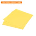 thumbnail image 3 of Unique Bargains 75 Sheets Origami Paper Double Sided 6x6 Inch(15x15cm) Square Sheet for Art Craft Project, Fluorescent Yellow, 3 of 5