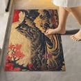 thumbnail image 2 of SKYSONIC Bathroom Rug Toiletry Mat Set, 2 pack Japanese Art Painting Print, Fluffy Plush Absorbent Bath Rugs Carpet for Bathroom Floor Toilet Tub and Shower,23.6"x15.7"+17.3"x13.4", 2 of 7