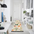 thumbnail image 4 of Yayeee Runner Rug for Bedroom 2'x6' Machine Washable Hallway Non Slip Mat, Leaves Pattern, 4 of 8