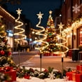 thumbnail image 6 of Lunxisen 3 Pcs Solar Christmas Tree Outdoor Prelit LED Light with Warm White Lights, Light up Xmas Pathway Markers Indoor Holiday Christmas Decoration Lamp, 6 of 9