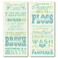 thumbnail image 2 of Gango Home Decor Bath & Shower Rules Typography Bathroom Wall Art; Two Blue 8x18in Unframed Paper Prints, 2 of 6
