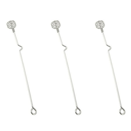 

stirring bar 3pcs Stainless Steel Honey Stirrer Long Handle Liquid Juicer Mixer Egg Blender