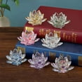 thumbnail image 2 of Mightlink Sparkling Crystal Lotus Flower Hue Reflection Feng Shui Home Decor,Artificial Quartz Crystal Lotus Flower Figurine Wedding Party Decor Souvenir-80MM, 2 of 6