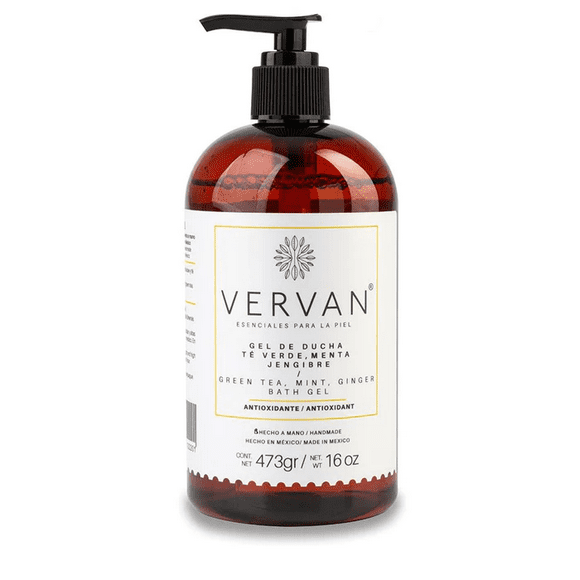 Gel De Ducha Natural Té Verde Menta Jengibre VERVAN Herbal
