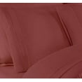 thumbnail image 2 of NC Home Fashions Embroidered ultra soft microfiber sheet set, Queen, Marsala, 2 of 4