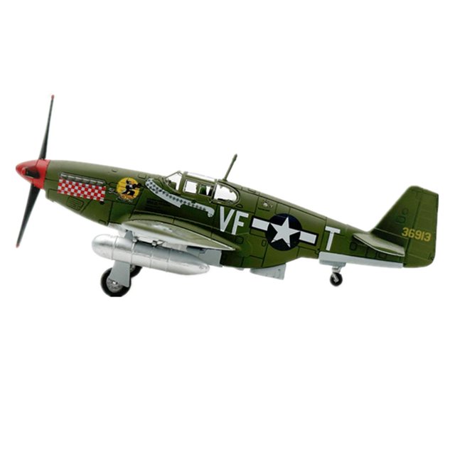 SUTENGDA 1/72 Scale US P51 Mustang Fighter Plane Model Metal Fighter Military Static Display Model Toys