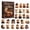 B, variant on Hogarize 2026 French Advent Calendar 24Pcs 2D Acrylic Cute Pug Figurines