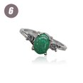 thumbnail image 4 of Qarigey Anillo de plata para mujer, anillos de moda portátiles, regalos para novia, joyería decorativa, propuesta de boda, compromiso informal Ropa, zapatos y accesorios Miscelánea Verde Tamaño 6 Qarigey AP011197-13, 4 of 6