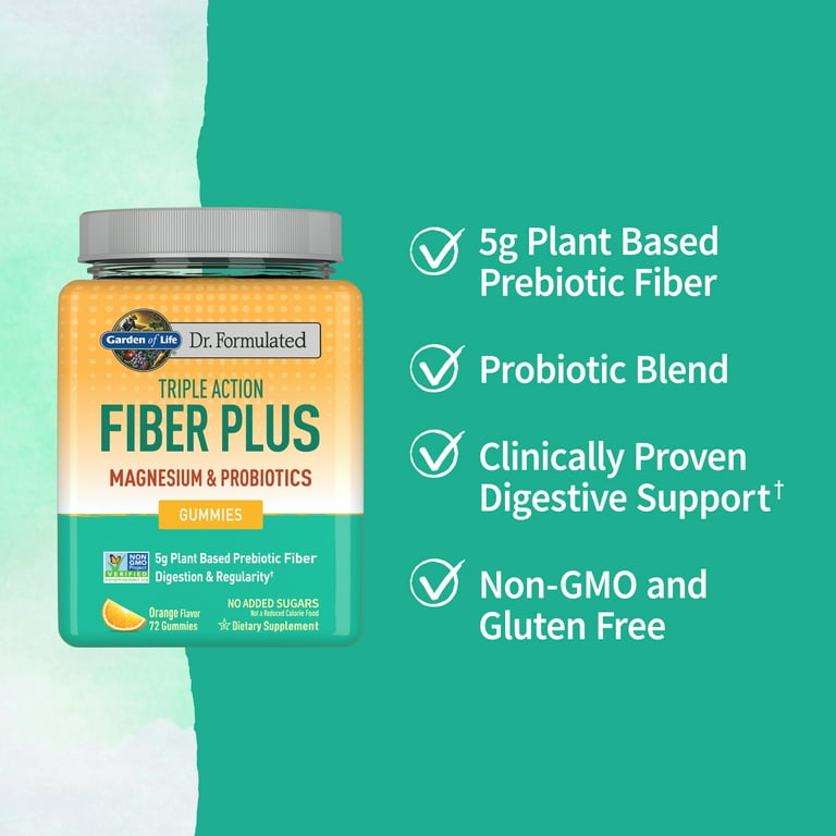 Garden of Life Dr. Formulated Prebiotic Fiber Plus Gummies, 72ct Garden of Life Dr. Formulated Prebiotic Fiber Plus Gummies, 72ct