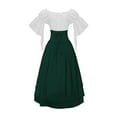 thumbnail image 5 of Hvyesh Costume Women Outfit with Renaissance Peasant Skirt + Off Shoulder Trumpet Sleeve Tops, Victorian Skirt High Waisted Button Skirt Set for Womens Halloween Costumes, 5 of 7
