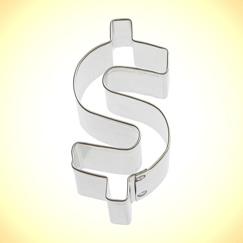 Dollar Sign Cookie Cutter 3 in Foose Cookie Cutters US Tin Plate