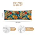 thumbnail image 2 of Naloa Skull And Flowers Super Soft 20x60 Body Pillow Case,Long Side Hidden Zipper（PILLOWS ARE NOT INCLUDED）, 2 of 6