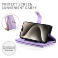 thumbnail image 5 of Dteck Zipper Wallet Crossbody Case for Samsung Galaxy S22 Plus,Magnetic Leather Case Built-in Card Slots/Cash Pocket Shockproof Kickstand Cover with Shoulder Strap/Wrist Strap,Purple, 5 of 6