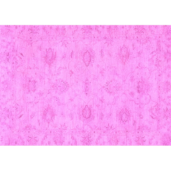 Ahgly Company Indoor Rectangle Oriental Purple Traditional Area Rugs, 2' x 4'