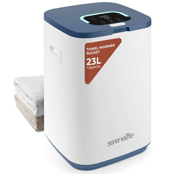 SereneLife Towel Warmers for Bathroom, 23L Luxury Heater, Blanket Warmer Bucket, LED Display, Up to 24 Hours Delay, 3 Heating Modes and Child Lock for Oversize Bathrobes PJ's and More (Pink) Pink