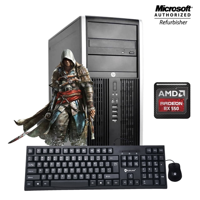 Gaming HP Compaq Elite 8300 Pro Minitower PC - Intel Core i5-3470 3.2GHz 16GB 1TB HDD, DVDRW, AMD Radeon RX 550 4GB (HDMI & DVI), Keyboard & Mouse, WiFi, Windows 10 Pro (A Grade)