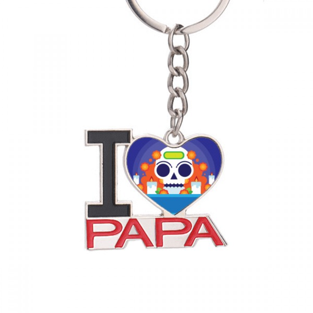 Mexico Candy esqueleto día de muertos El soporte del llavero de metal del llavero ama a papá