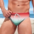 thumbnail image 2 of Mens Swim Trunks Gradient Soft Drawstring Swim Briefs Swimwear Bottoms Summer Bathing Suits A L, 2 of 6