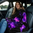 thumbnail image 6 of 1pc Luxurious Purple Butterfly Flannel Blanket, Ultra-Soft Warm 280GSM Plush Throw for Couch Bed Travel Camping, Elegant Home Decor Gift in 3 Sizes, All-Season Cozy Bed Cover, 6 of 11