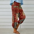 thumbnail image 4 of Pantalons Fins pour Femmes, Mode Imprimée, Taille Mi-Haute, Jambes Larges, Type 2 S, 4 of 7