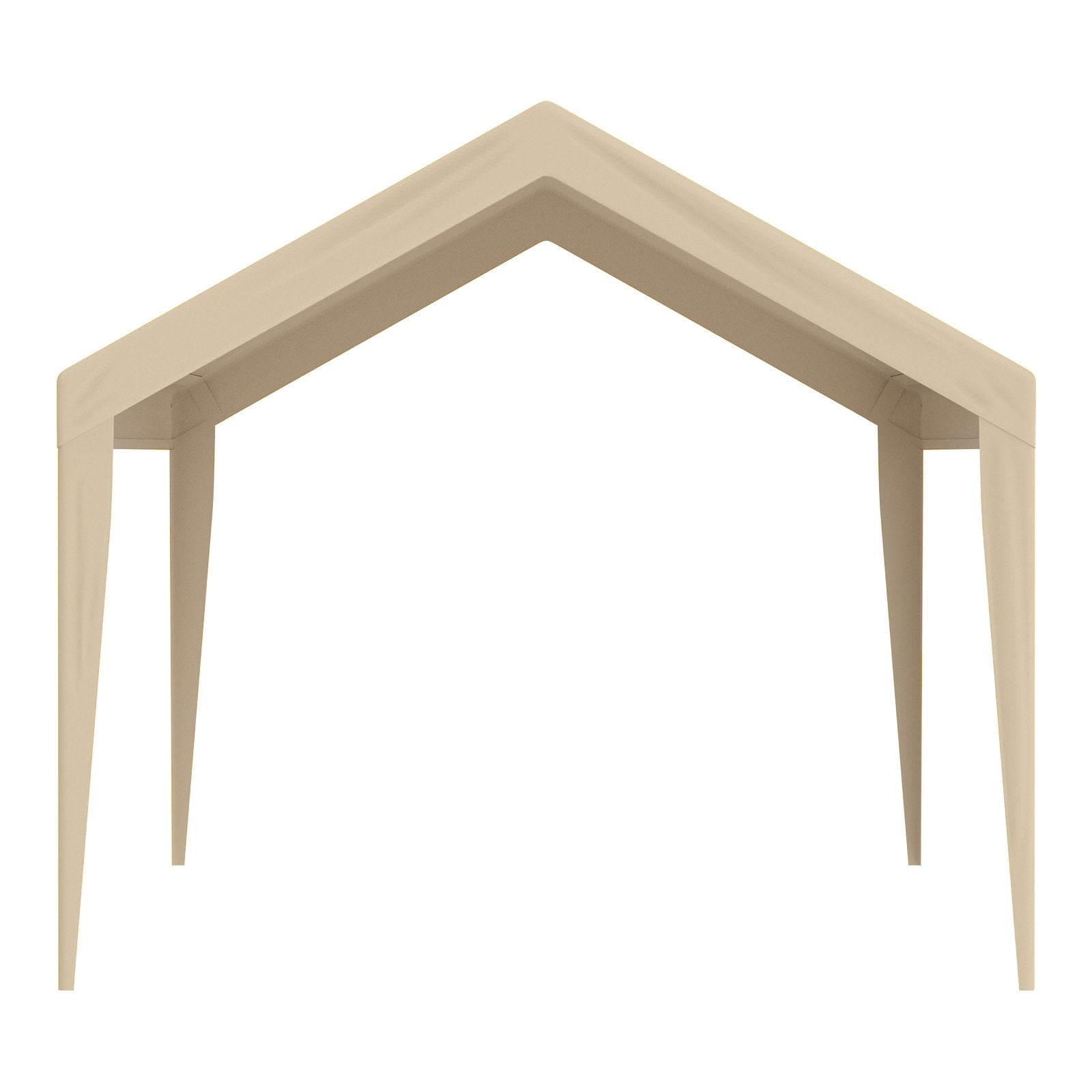 Carport Replacement Canopy Cover 10 x 20 ft, Garage Top Tent Shelter Tarp Heavy-Duty Waterproof & UV Protected, Easy Installation with Ball Bungees,Beige (Only Top Cover, Frame Not Include)