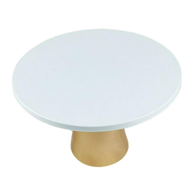 Support à Gâteau Plateau à Gâteau Rond Cupcake Décoration de Fête Prénatale Blanche G