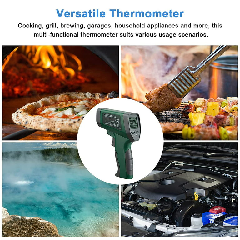 Chef Pomodoro Infrared Thermometer, Digital Thermometer for Cooking, Oven Thermometer, LCD Display, Food Thermometer Digital, Pizza Oven Thermometer