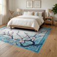 thumbnail image 3 of ODIKA 6'x9' Chinoiserie Pink Washable Area Rug for Family Room, Living Mater Bedroom, Non-Slip, Easy Care, 3 of 7