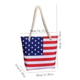 thumbnail image 3 of YiJuHui Independence Day Tote Bag Large Capacity Canvas Shopping Bag with Thick Jute Rope Handles for Women Patriotic Beach Picnic Market Reusable Carryall, 3 of 8